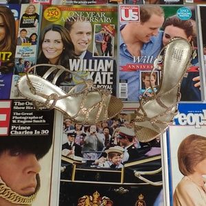 Pelle Moda crystal Italian leather platforms 9.5 M